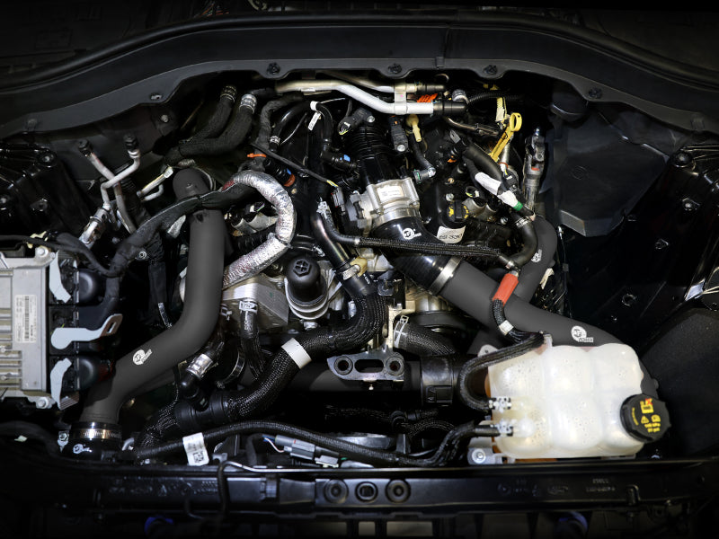 aFe BladeRunner 2 1/4in Intercooler Hot Side Charge Pipe 22-23 Ford Explorer V6-3.0L (tt) - Black-Intercoolers-aFe