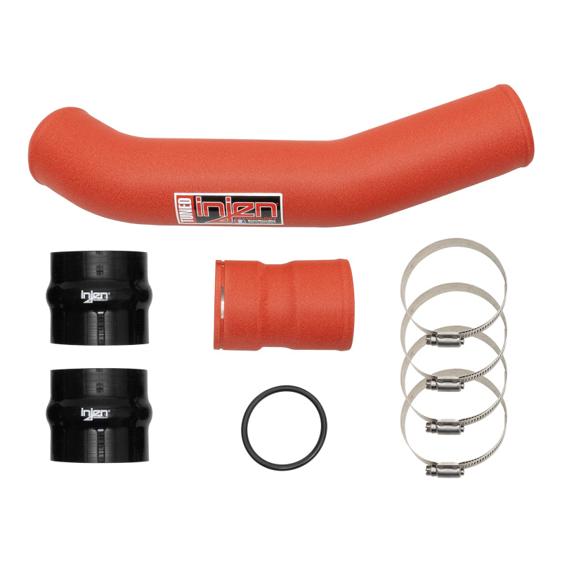 INJSES9004ICPHWR-Injen 17-22 Ford F250/F/350/F-450/F-550 V8-6.7L Turbo Diesel Wrnkl Red Intercooler Hot Side Piping-Intercooler Pipe Kits-Injen