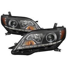 Load image into Gallery viewer, SPY5083982-Spyder Toyota Sienna 2011-2014 Projector Headlights - DRL LED - Black PRO-YD-TSEN11-DRL-BK-Headlights-SPYDER
