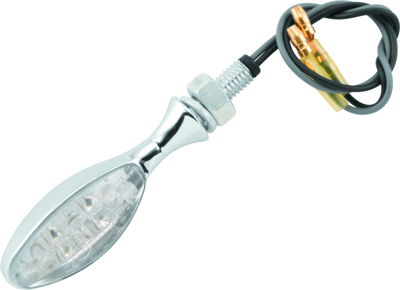 BKM266218-BikeMaster LED Torpedo Pair Chrome-Sidemarkers & Indicators-Bike Master