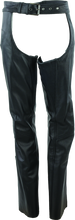 Load image into Gallery viewer, RIV094427-River Road Plains Leather Chaps Black Womens - Large-Pants-River Road