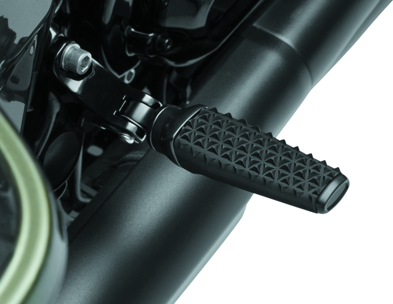 KUR5953-Kuryakyn Thresher Pegs With Adapter Black-Footpegs-Kuryakyn