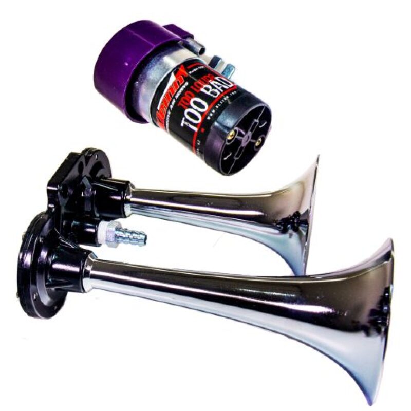 KLE6126-Kleinn Chrome Direct Drive Dual Horn/ 6.5In/4.5In - Chrome-Plated Zinc Alloy-Horns-Kleinn Air Horns