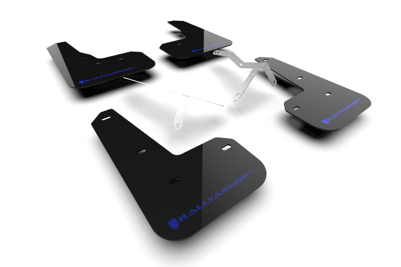 RALMF129-UR-BLK-BL-Rally Armor 23-24 Acura Integra Type S Black Mud Flap w/ Blue Logo-Mud Flaps-Rally Armor