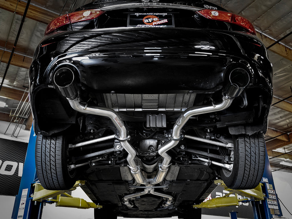 aFe aFe Takeda 2.5in 304 SS Cat-Back Exhaust System w/ Black Tips 16-18 Infiniti Q50 V6-3.0L (tt)