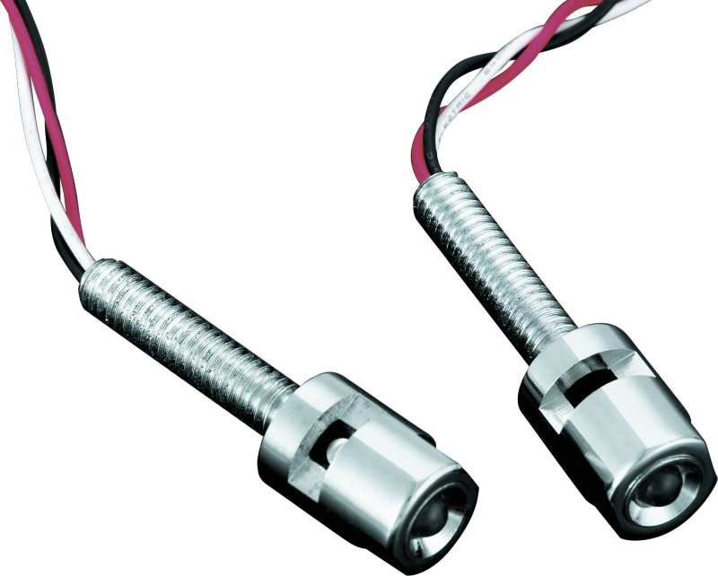 KUR9398-Kuryakyn LED License Plate Light With Red Accent Light Universal Chrome-Light Bars & Cubes-Kuryakyn