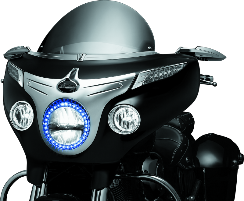 KUR5622-Kuryakyn Driving Light Bezels Indian Chrome-Driving Lights-Kuryakyn