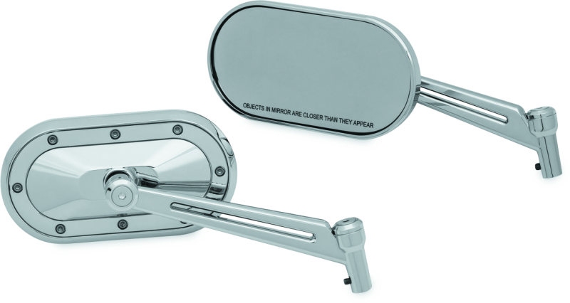 KUR1736-Kuryakyn Heavy Industry Mirrors Chrome-Rear View Mirrors-Kuryakyn