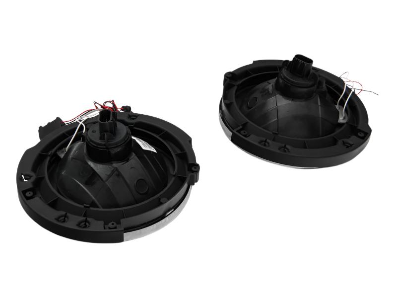 RAXJ121871-Raxiom 07-18 Jeep Wrangler JK LED Halo Headlights- Chrome Housing (Clear Lens)-Headlights-Raxiom