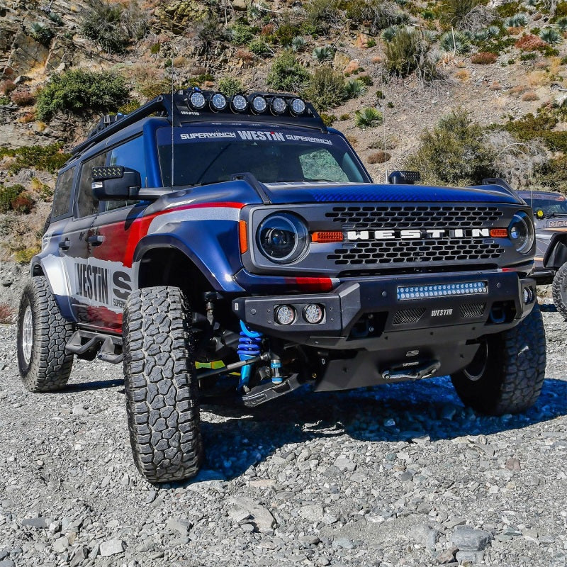 SUW2404185-Superwinch 21-24 Ford Bronco Hidden Winch Mount - Black-Grille Guards-Superwinch