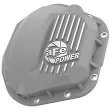 Load image into Gallery viewer, aFe Dana 60 front differential cover in raw finish for Ford Super Duty trucks with machined cooling fins