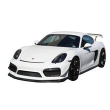 Load image into Gallery viewer, Side view of installed APR Performance wing extension kit on Porsche Cayman GT4