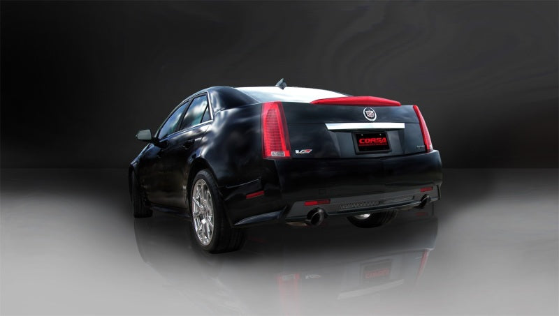 COR14941BLK-Corsa 09-13 Cadillac CTS Sedan V 6.2L V8 Black Sport Axle-Back Exhaust-Axle Back-CORSA Performance