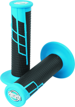 Load image into Gallery viewer, PTR021656-ProTaper Clamp-On 1/2 Waffle Grip - Neon Blue/Black-Grips-ProTaper