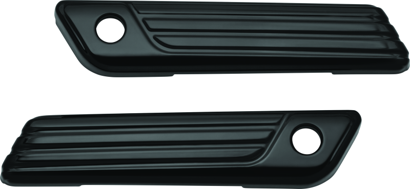 KUR6987-Kuryakyn Tri-Line Saddlebag Hinge Covers Gloss Black-Bags - Saddlebags-Kuryakyn