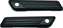 Load image into Gallery viewer, KUR6987-Kuryakyn Tri-Line Saddlebag Hinge Covers Gloss Black-Bags - Saddlebags-Kuryakyn