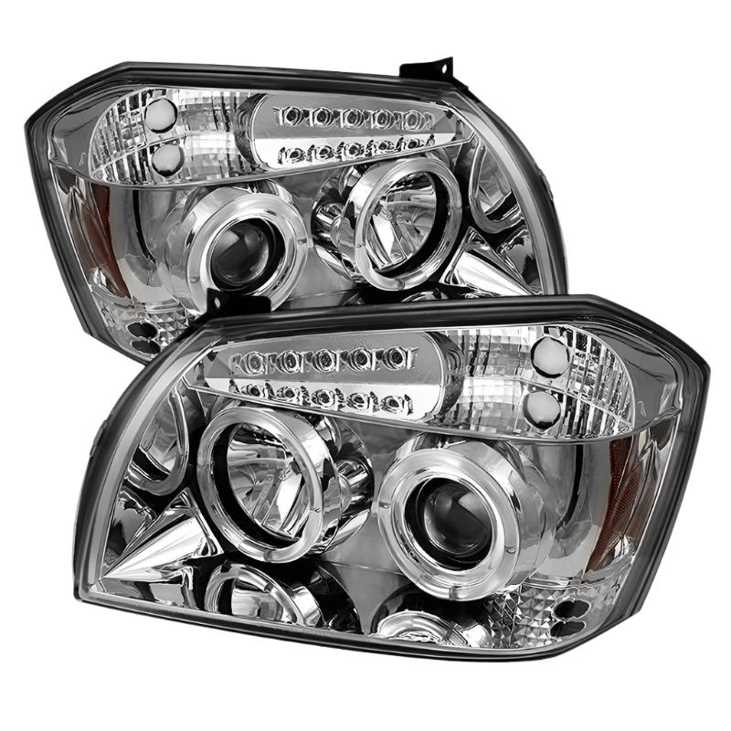 Spyder Dodge Magnum 05-07 Projector Headlights LED Halo LED Chrm (Not Included) PRO-YD-DMAG05-LED-C-Headlights-SPYDER
