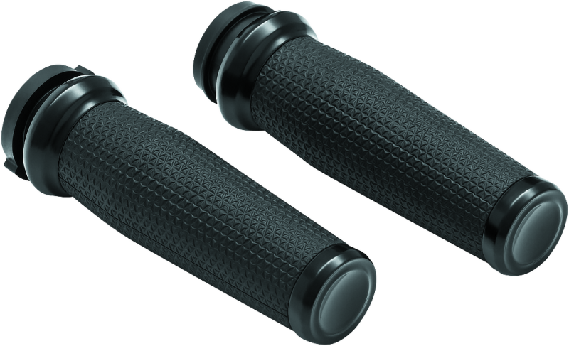 KUR5943-Kuryakyn Thresher Grips Throttle-By-Wire Black-Grips-Kuryakyn