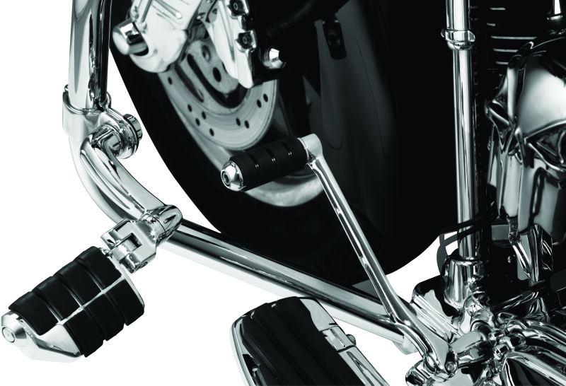 KUR7594-Kuryakyn Trident Shift Peg Longhorn Chrome-Footpegs-Kuryakyn