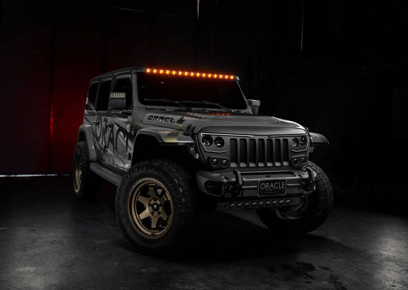 ORL5917-023-Oracle Jeep Wrangler JL/Gladiator JT Integrated Windhsiled LED Light Bar System-Light Mounts-ORACLE Lighting