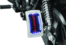 Load image into Gallery viewer, KUR3190-Kuryakyn Nova Curved Vertical Mount Side License Plate Holder Chrome-License Plate Relocation-Kuryakyn