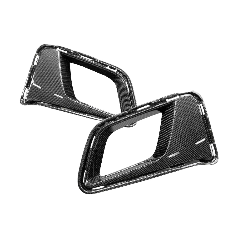 Anderson Composites 2017–2024 Camaro ZL1 Type-LE Carbon Fiber Air Duct Bezels – Front View