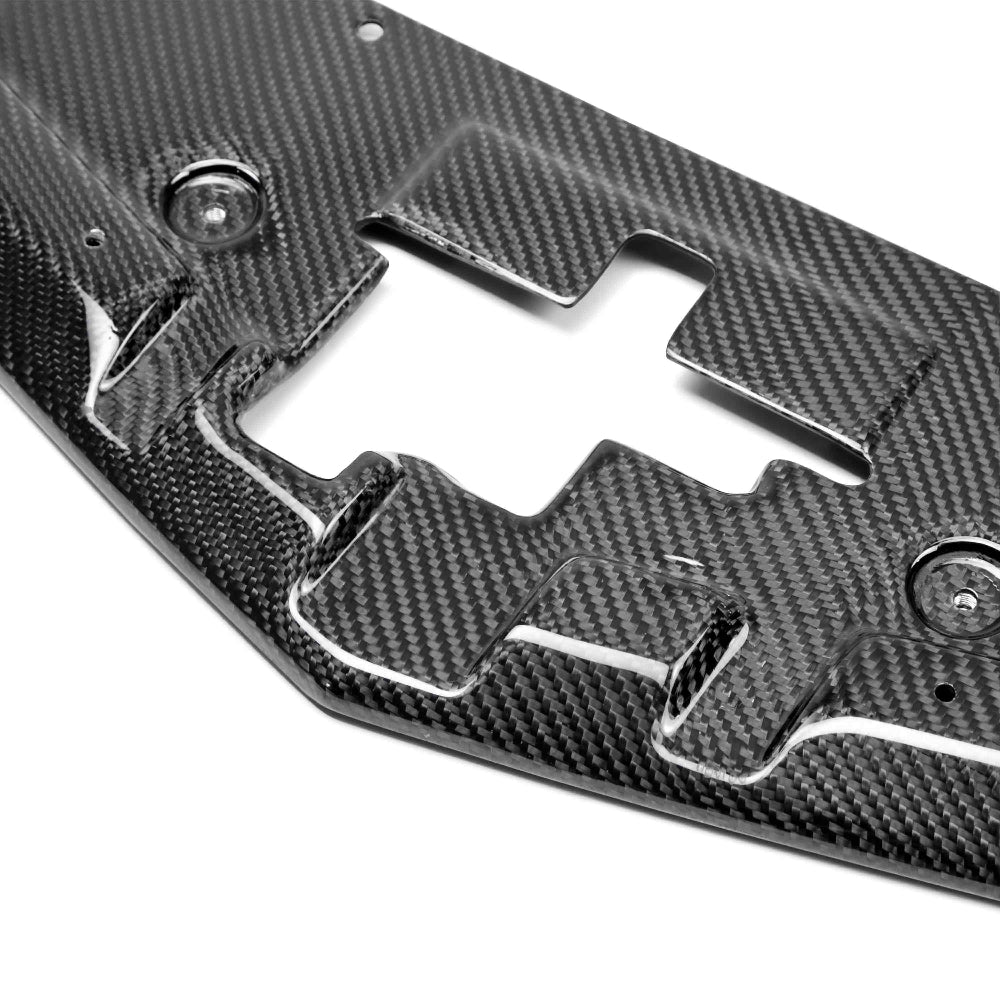 Close-up of 3K 2x2 twill carbon fiber finish on Anderson Composites Cooling Plate