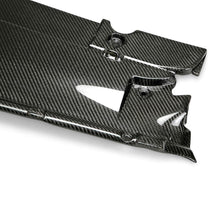 Load image into Gallery viewer, Top view of installed Anderson Composites radiator cover – 2015–2017 Ford Mustang
