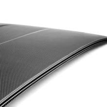 Load image into Gallery viewer, Rear corner detail highlighting matte dry carbon finish and weave texture