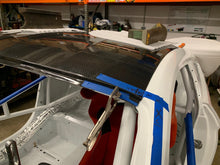 Load image into Gallery viewer, Rear view highlighting lightweight dry carbon finish on Mustang roof panel