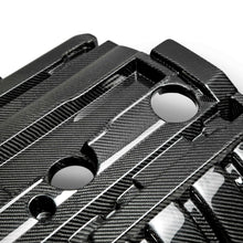 Load image into Gallery viewer, Ford Mustang EcoBoost Engine Bay with Anderson Composites Carbon Fiber Cover Installed