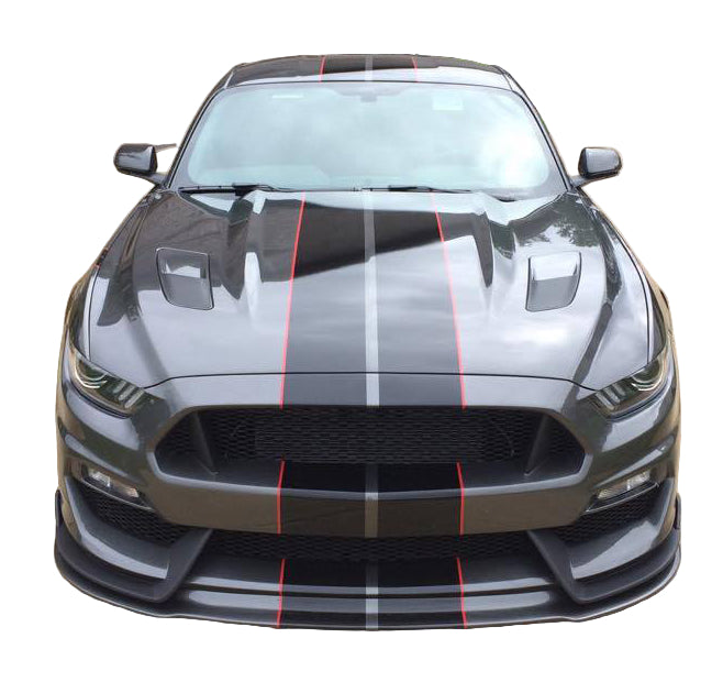 Ford Mustang GT350 Style Fiberglass Front Bumper w/ Front Lip-Bumper Covers - Front-Anderson Composites