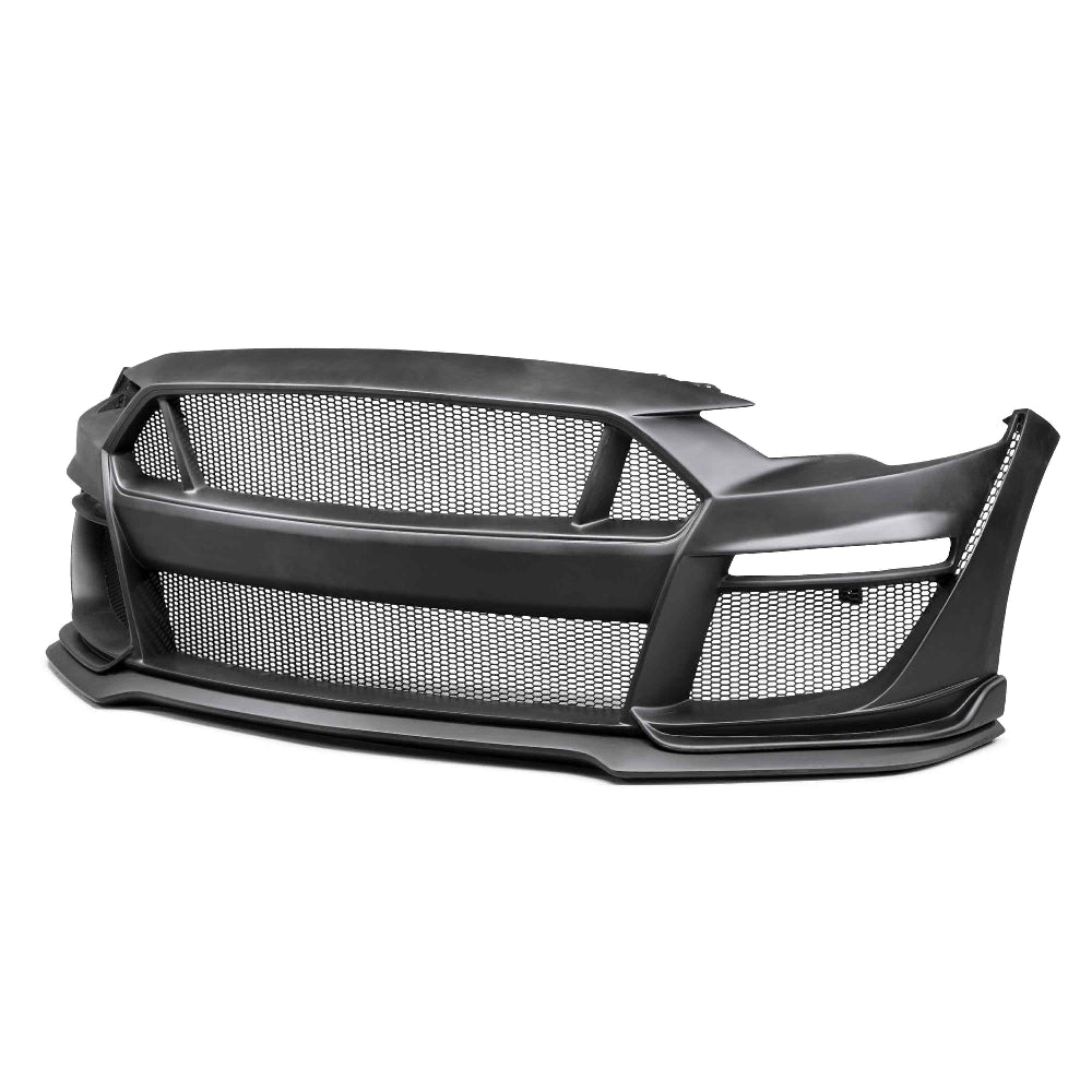 Anderson Composites 2018–2023 Mustang Type-ST Fiberglass Front Bumper – full front view