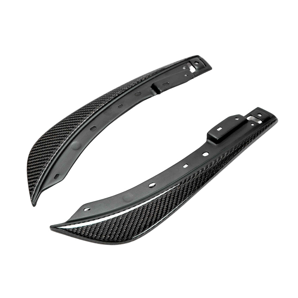 Front angle of Anderson Composites 2008–2014 Challenger carbon fiber front bumper canards