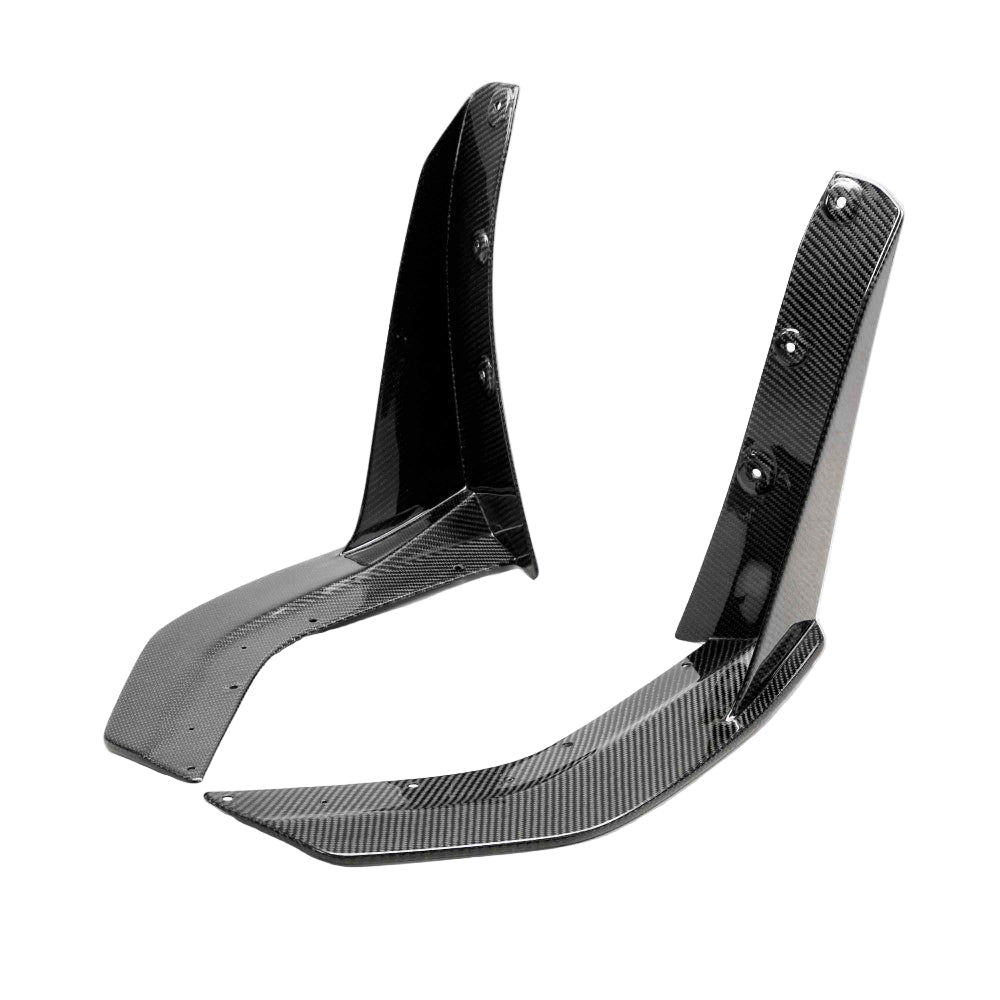 Anderson Composites Carbon Fiber Front Splitter Wickers for Ford Mustang Shelby GT500 Front View
