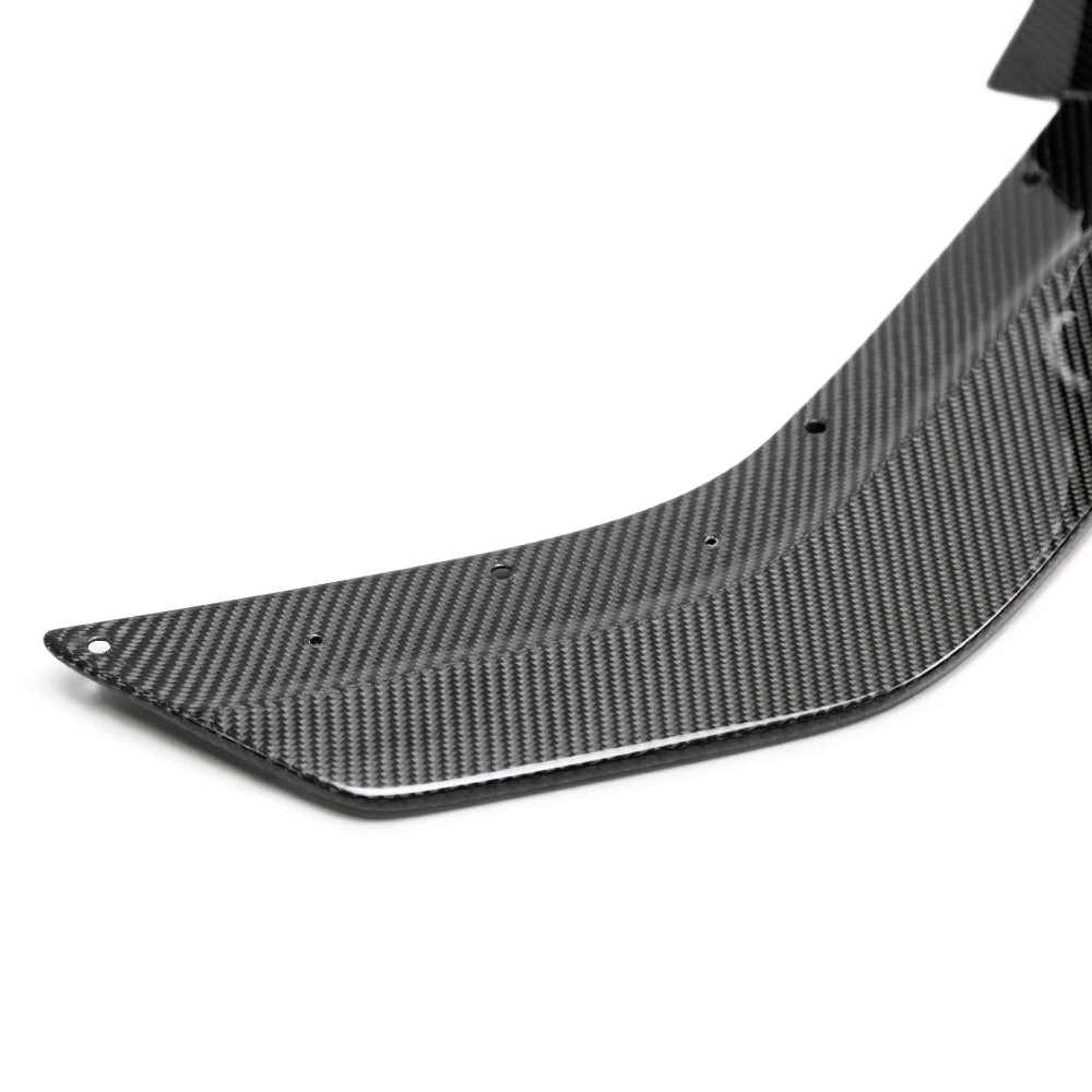 Detailed angle of Anderson Composites GT500 Splitter Wickers installation fitment