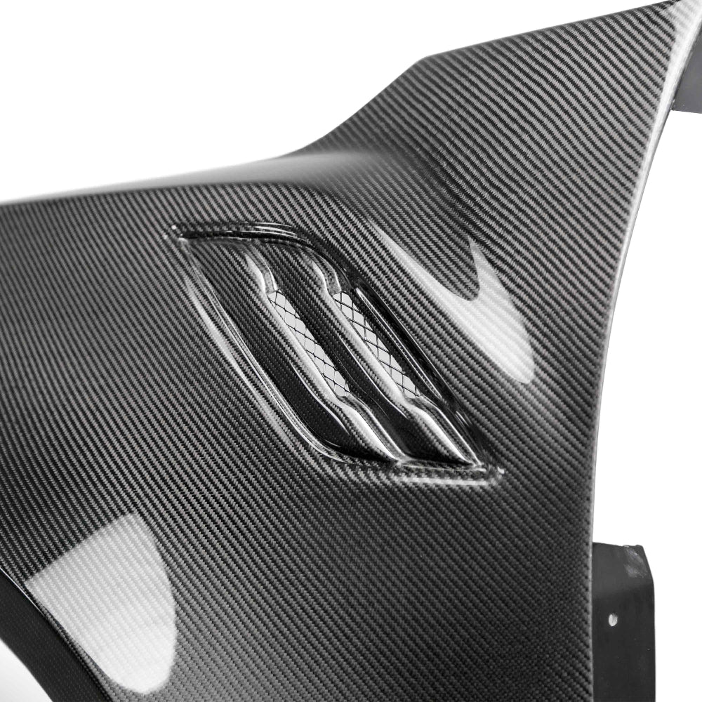 Close-up of molded vent and glossy UV-protected finish.