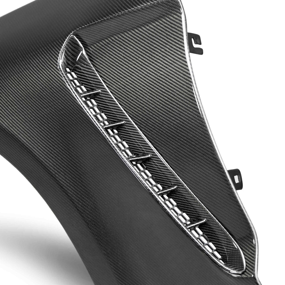 Detailed vent insert showcasing aerodynamic styling.