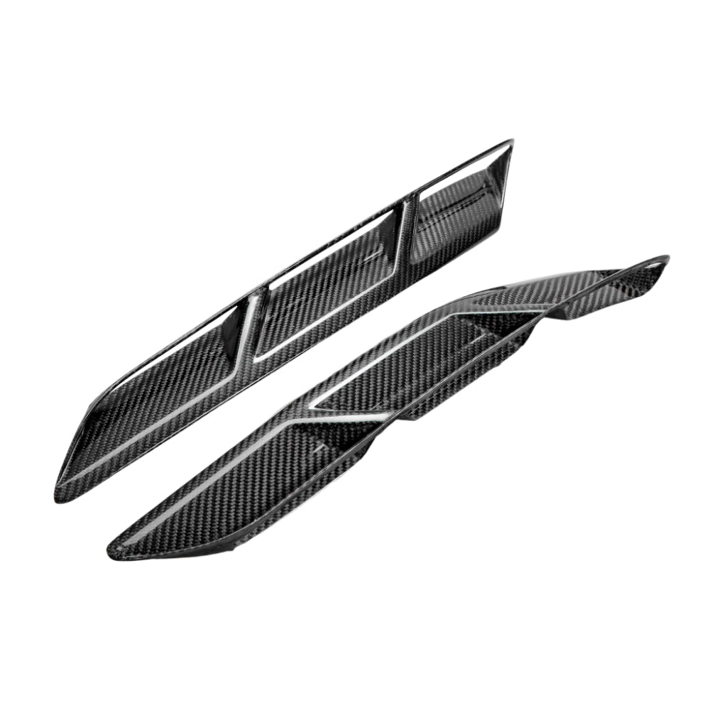 Anderson Composites 2014–2019 Corvette C7 Stingray Carbon Fiber Fender Inserts Front View