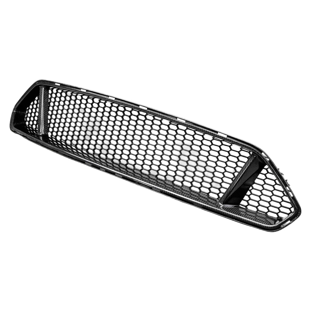 Anderson Composites Type-GT Carbon Fiber Upper Grille front view for 2018–2023 Ford Mustang GT