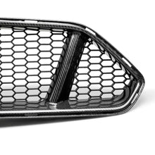Load image into Gallery viewer, Installed view of Anderson Composites Type-GT Carbon Fiber Upper Grille on 2018–2023 Ford Mustang