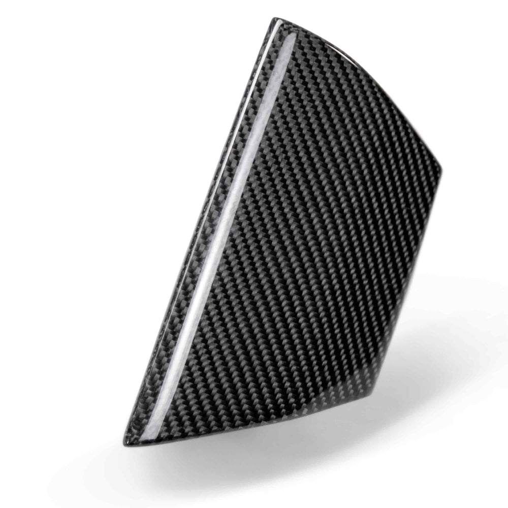 Front close-up of Shelby GT350 with carbon fiber grille inserts installed