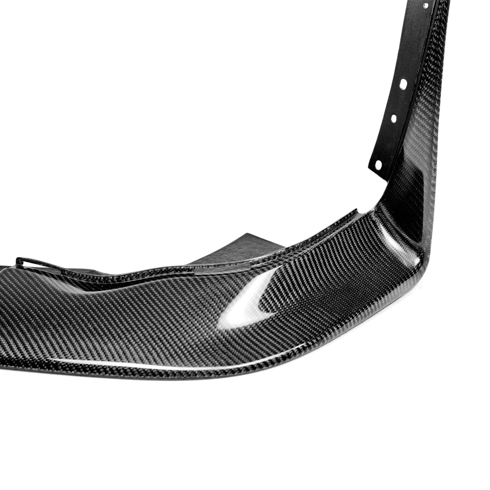 Bottom view showing aerodynamic shape and contour of spoiler