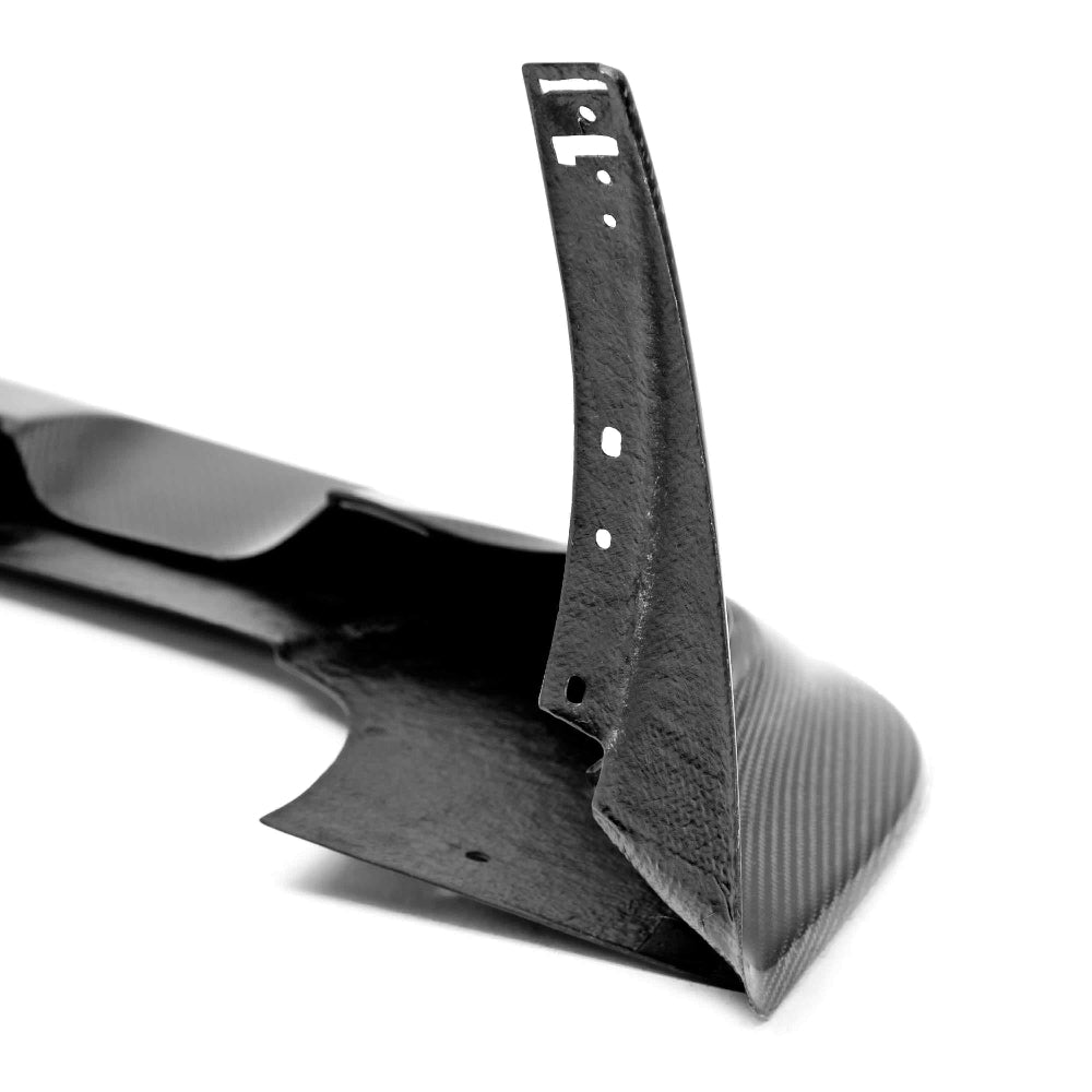 Detailed mounting edge and fitment view of Anderson Composites SRT8 Splitter