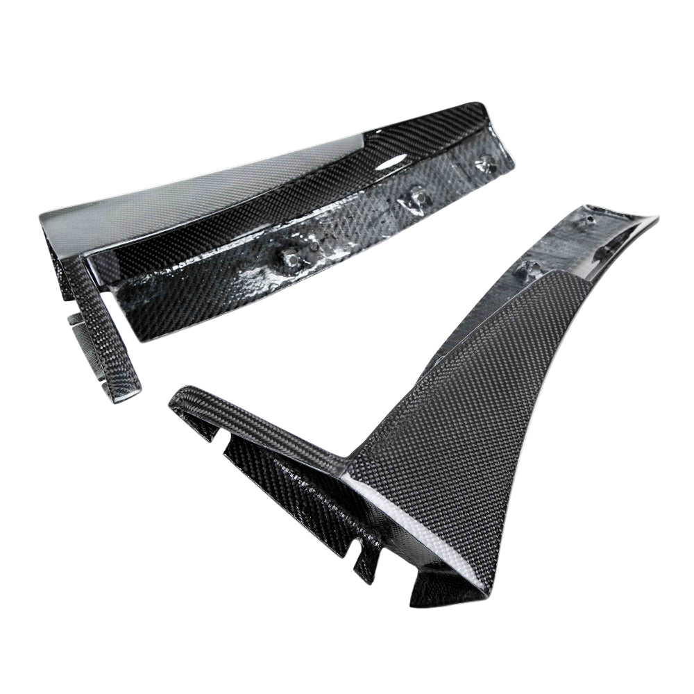 Anderson Composites Corvette C7 Z06 Carbon Fiber Front Bumper Canards – Front View