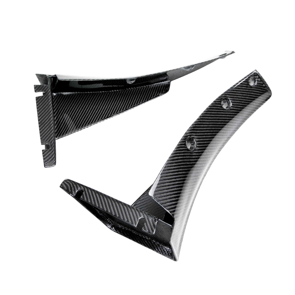 Anderson Composites Corvette Carbon Fiber Front Bumper Canards – Gloss Finish