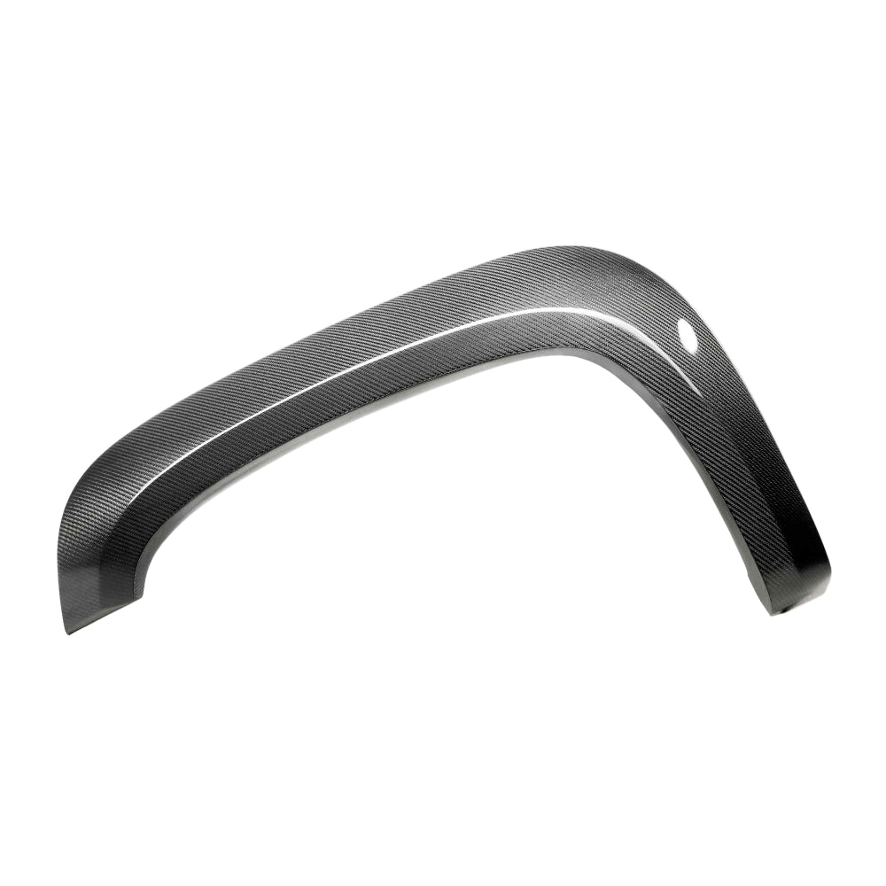 Detailed side view of Anderson Composites carbon fiber ZR2 fender flare
