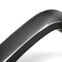 Load image into Gallery viewer, Close-up showing 3K 2x2 twill carbon fiber weave and glossy UV finish