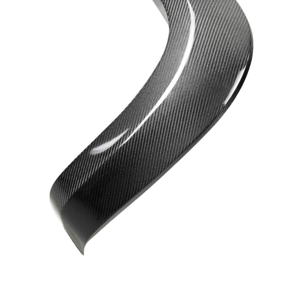 Detail shot of mounting area and reinforced carbon fiber construction