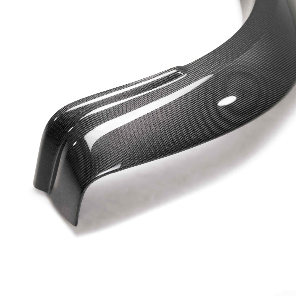 Inside mounting tab and edge detail of the carbon fiber rear flare